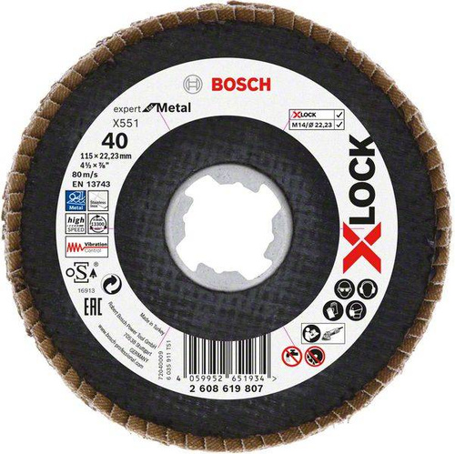 Tarcza listkowa X551 Expert for Metal X-LOCK 115x22,23x40 Bosch 2608619807 - obrazek 1