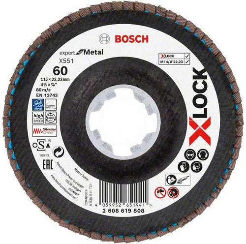 Tarcza listkowa X551 Expert for Metal X-LOCK 115x22,23x60 Bosch 2608619808 - obrazek 1