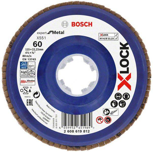 Tarcza listkowa X551 Expert for Metal X-LOCK 115x22,23x60 Bosch 2608619812 - obrazek 1