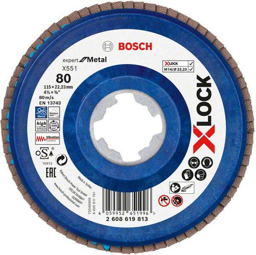 Tarcza listkowa X551 Expert for Metal X-LOCK 115x22,23x80 Bosch 2608619813 - obrazek 1