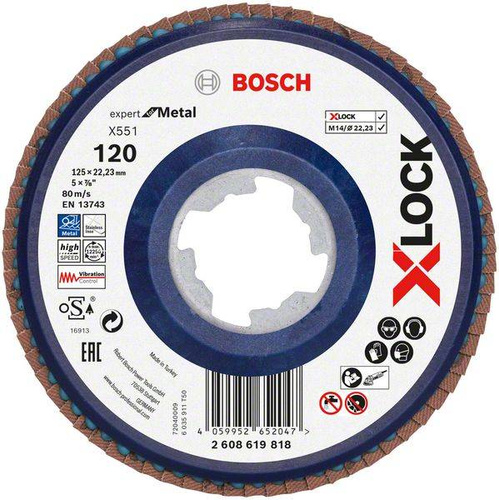 Tarcza listkowa X551 Expert for Metal X-LOCK 125x22,23x120 Bosch 2608619818 - obrazek 1