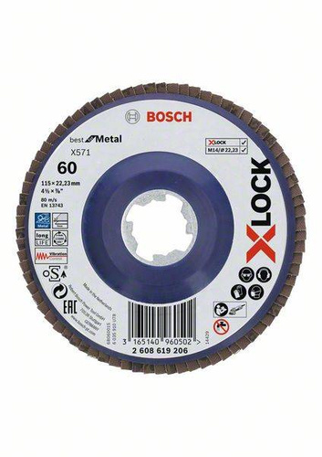 Tarcza listkowa X571 Best for Metal X-LOCK, wersja prosta 115x22,23x60 Bosch 2608619206 - obrazek 1