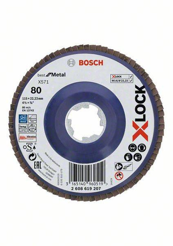 Tarcza listkowa X571 Best for Metal X-LOCK, wersja prosta 115x22,23x80 Bosch 2608619207 - obrazek 1