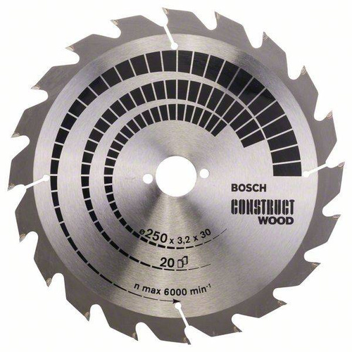 Tarcza pilarska Construct Wood 250x30 Bosch 2608641774 - obrazek 1
