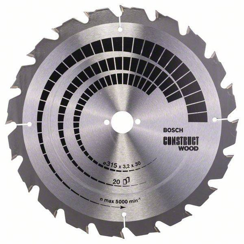 Tarcza pilarska Construct Wood 315x30 Bosch 2608640691 - obrazek 1