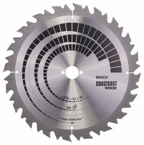 Tarcza pilarska Construct Wood 315x30 Bosch 2608640701 - obrazek 1