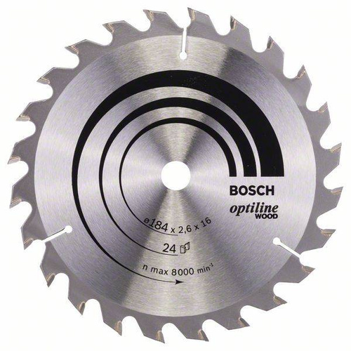 Tarcza pilarska Optiline Wood 184x16 Bosch 2608640817 - obrazek 1