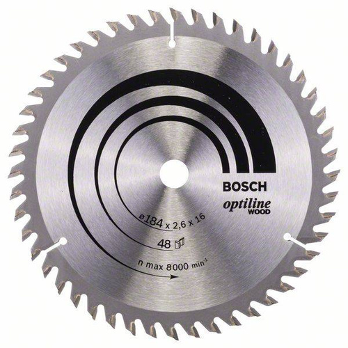 Tarcza pilarska Optiline Wood 184x16 Bosch 2608641181 - obrazek 1