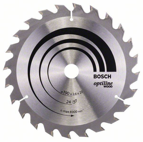 Tarcza pilarska Optiline Wood 190x20 Bosch 2608640612 - obrazek 1