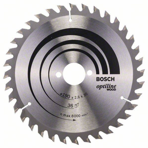 Tarcza pilarska Optiline Wood 190x30 Bosch 2608640616 - obrazek 1