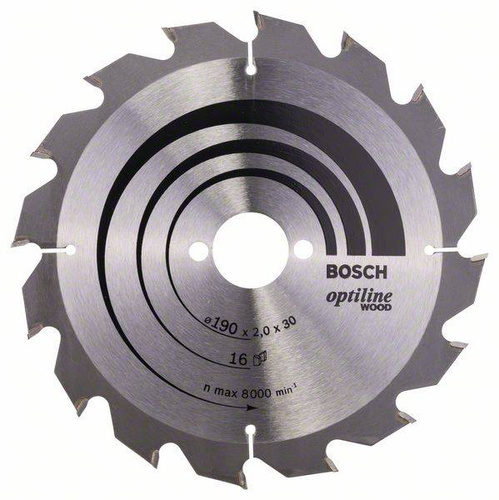 Tarcza pilarska Optiline Wood 190x30 Bosch 2608641184 - obrazek 1