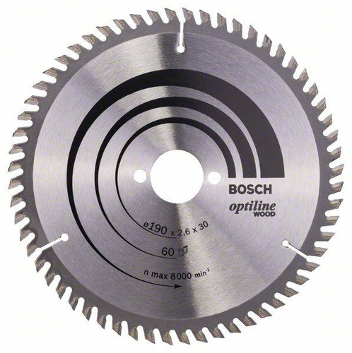 Tarcza pilarska Optiline Wood 190x30 Bosch 2608641188 - obrazek 1