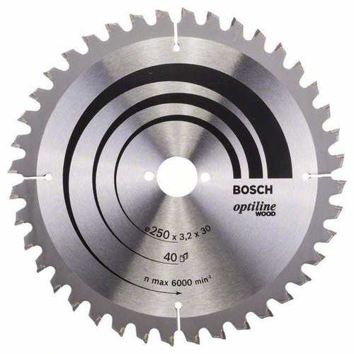 Tarcza pilarska Optiline Wood 250x30 Bosch 2608640643 - obrazek 1