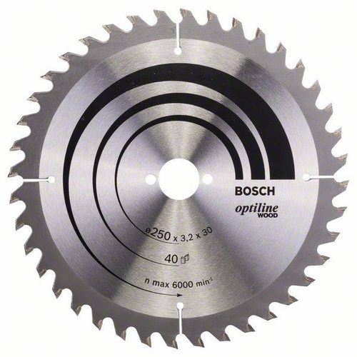 Tarcza pilarska Optiline Wood 250x30 Bosch 2608640728 - obrazek 1