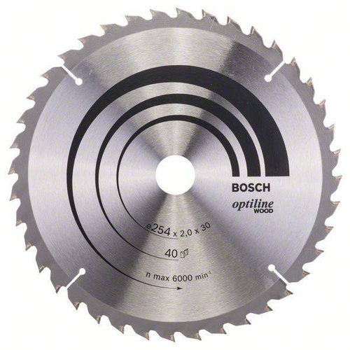 Tarcza pilarska Optiline Wood 254x30 Bosch 2608640438 - obrazek 1