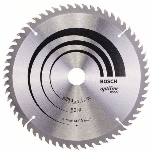 Tarcza pilarska Optiline Wood 254x30 Bosch 2608640444 - obrazek 1