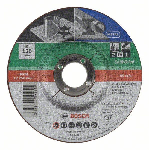Tarcza tnąca 2 w 1 A 46 S BF 125x22,23 Bosch 2609256309 - obrazek 1