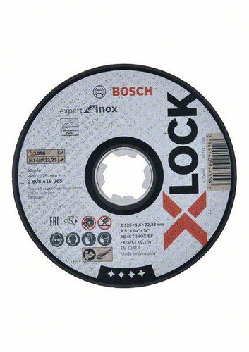 Tarcza tnąca Expert for Inox X-LOCK z prostym otworem AS 46 T INOX BF 125x22,23 Bosch 2608619265 - obrazek 1
