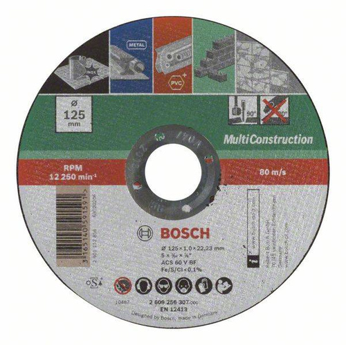 Tarcza tnąca, prosta, Multi Construction ACS 60 V BF 125×22,23 Bosch 2609256307