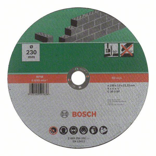 Tarcza tnąca, prosta, do kamienia C 30 S BF 230x22,23 Bosch 2609256331 - obrazek 1