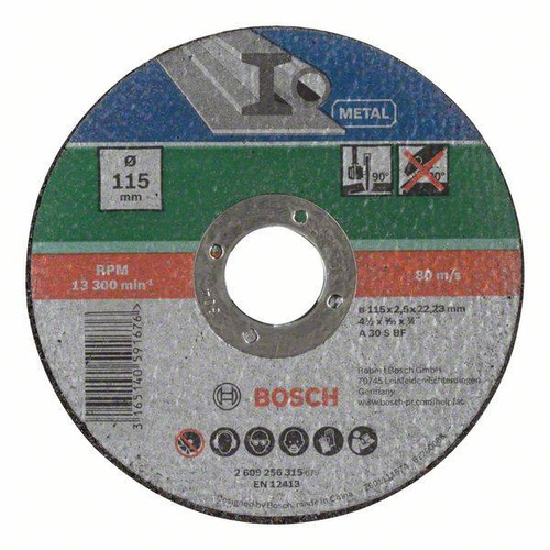 Tarcza tnąca, prosta, do metalu A 30 S BF 115x22,23 Bosch 2609256315 - obrazek 1