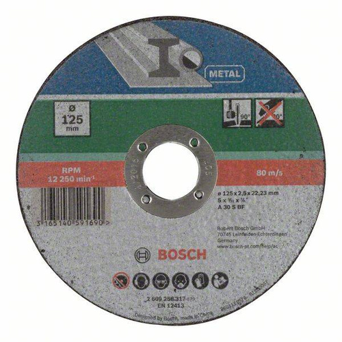 Tarcza tnąca, prosta, do metalu A 30 S BF 125x22,23 Bosch 2609256317 - obrazek 1