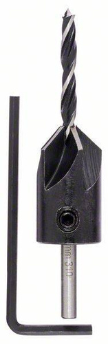 Wiertła spiralne do drewna z pogłębiaczemD = 4,0 mm; L = 70 mm Bosch 2609255217 - obrazek 1