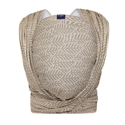 Zaffiro, Chusta wiązana, tkana, do noszenia dzieci, Beige leaves - obrazek 1