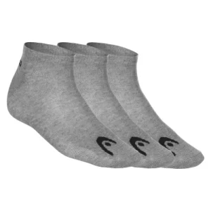 HEAD Sneaker skarpety sportowe (zestaw 3 sztuk) dla dzieci, Szary, 43/46 EU