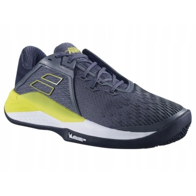 Babolat Męskie buty gimnastyczne Zapatillas De Tenis para Prop Fury3 Clay Gris Hombre, szary, 45 EU