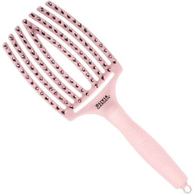 Olivia Garden Fingerbrush Kultowa pielęgnacja z włosia dzika i nylonu, pastelowy różowy, duży rozmiar
