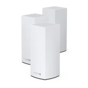 Linksys Atlas Pro 6 Velop Dwupasmowy system Whole Home Mesh WiFi (AX5400) router WiFi, wzmacniacz do 8100 stóp kwadratowych/750 m2, 4x szybsza prędkość dla ponad 90 urządzeń 3 opakowania, biały (opakowanie może się różnić)