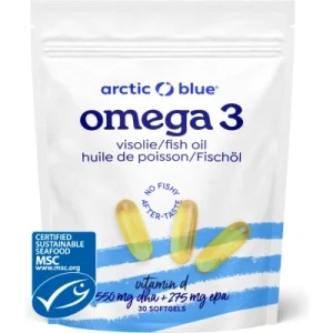 Czysty olej rybi z Alaski MSC witaminą D, 30 kapsułek softgel Czysty olej rybi z Alaski MSC witaminą D, 30 kapsułek softgel