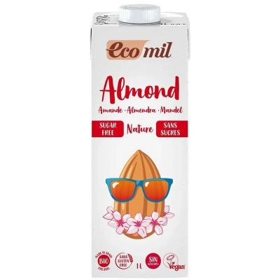 NAPÓJ MIGDAŁOWY BEZ CUKRU BIO 1L ECOMIL - obrazek 1