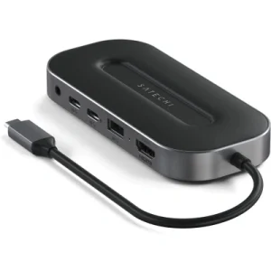 SATECHI Wieloportowy Adapter USB4 6W1 PD USB C, 8K HDMI, Port Danych A & Gniazdo Słuchawkowe 3,5 mm, Ethernet Dla MacBook Pro/Air M2/ M1, Pad M1 I, Mac Mini M2, iMac SATECHI Wieloportowy Adapter USB4 6W1 PD USB C, 8K HDMI, Port Danych A & Gniazdo Słuchawkowe 3,5 mm, Ethernet Dla MacBook Pro/Air M2/ M1, Pad M1 I, Mac Mini M2, iMac