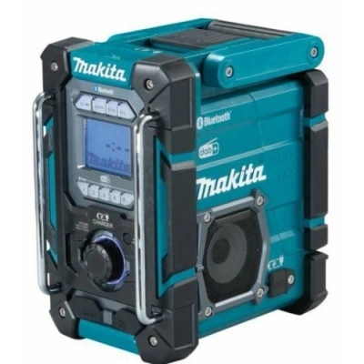 Makita DMR301 radio na plac budowy, wytrzymałe, do akumulatorów litowo jonowych 12 14,4 18 V, DAB+ AM/FM + Bluet, turkusowe - obrazek 1