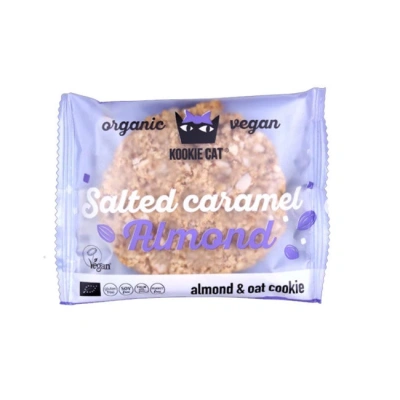 Kookie Cat Salted Caramel Almond Individually Wrapped Vegan Cookies, Gluten Free, Bio And Organic, & Oat 12 x 50 g Multipack Kookie Cat Salted Caramel Almond Individually Wrapped Vegan Cookies, Gluten Free, Bio And Organic, & Oat 12 x 50 g Multipack