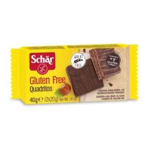 QUADRITOS WAFELKI W CZEKOLADZIE BEZGLUTENOWE 40 g SCHAR