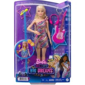 Barbie „Oczy scen dla wielkich marze” lalka piosenkarka Malibu ze wiecc sukienk i muzyk oraz akcesoriami