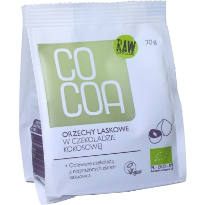 ORZECHY LASKOWE W CZEKOLADZIE KOKOSOWEJ BIO 70 g COCOA - obrazek 1