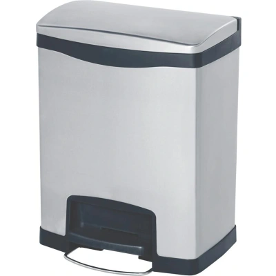Rubbermaid produkty komercyjne 1883577 Slim Jim przedni krok stepon kosz na śmieci ze stali nierdzewnej, 30 litrów, czarny Rubbermaid produkty komercyjne 1883577 Slim Jim przedni krok stepon kosz na śmieci ze stali nierdzewnej, 30 litrów, czarny