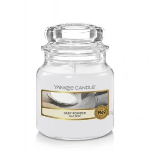 Yankee Candle Classic Small JAR BABY Powder 104G Świeca zapachowa, Rozmiar: 104 g, White Yankee Candle Classic Small JAR BABY Powder 104G Świeca zapachowa, Rozmiar: 104 g, White