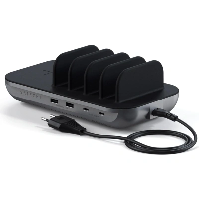 SATECHI Stacja Ładująca Dock 5 Do Ładowania Bezprzewodowego Wielu Urządzeń Kable Sprzedawane Osobno Dla iPad Pro/Air M2/ M1, iPhone 16/16 Pro, 15 Pro Max/15 Pro/15/15 Plus, 14/13, Airpods 2/1 SATECHI Stacja Ładująca Dock 5 Do Ładowania Bezprzewodowego Wielu Urządzeń Kable Sprzedawane Osobno Dla iPad Pro/Air M2/ M1, iPhone 16/16 Pro, 15 Pro Max/15 Pro/15/15 Plus, 14/13, Airpods 2/1