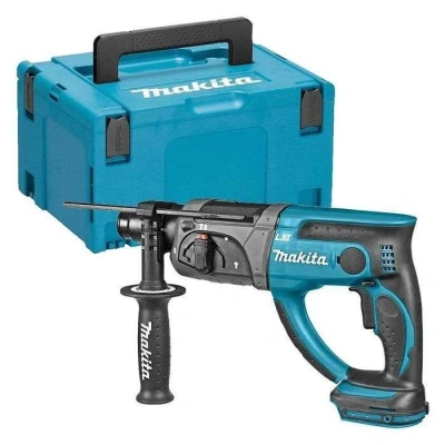 Makita Akumulatorowy młot kombi do SDS+ 18,0 V w MAKPAC bez akumulatora 1,5 Ah, ładowarki, DHR202ZJ, niebieski, srebrny - obrazek 1