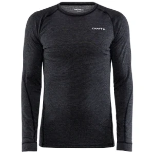 Craft Core Wool Merino LS Tee Mężczyźni Koszulka Termoaktywna (Wielkość : S/48, Szary,czarny)