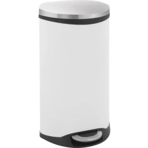 EKO Shell Bin kosz na śmieci z pedałem, 30 litrów, biały EKO Shell Bin kosz na śmieci z pedałem, 30 litrów, biały