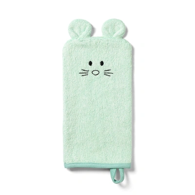 BabyOno Myjka Do Kąpieli Bambusowa Dla Dzieci i Niemowląt NATURAL BAMBOO Zielona 787/03