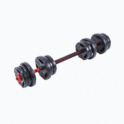 Hantle z funkcją sztangi Pure2Improve Hybrid Dumbell/Barbell 20 kg czarno czerwone P2I202340 - obrazek 1