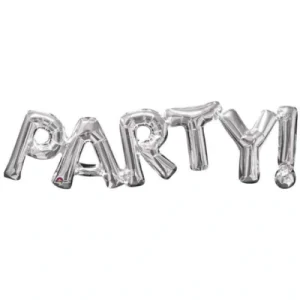 Balon foliowy, Party, srebrny, 32′ Balon foliowy, Party, srebrny, 32′
