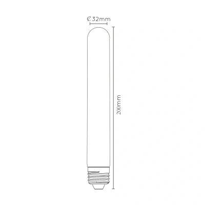 Żarówka rurkowa LED E27 T32 5W 2,200K ściemniana 20cm Żarówka rurkowa LED E27 T32 5W 2,200K ściemniana 20cm